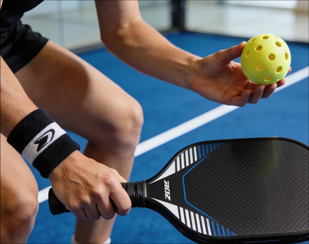 Pickleball lesson on the court